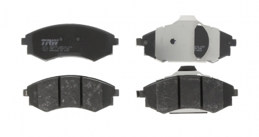 Купить GDB3256 TRW Тормозные колодки передние Элантра (1.6, 1.8, 2.0) с звуковым предупреждением износа